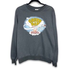 Greenday Gray Crewneck Sweater with Graphic Design